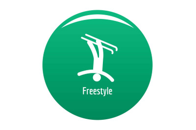 Freestyle icon vector green