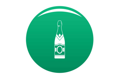 Sweet champagne icon vector green