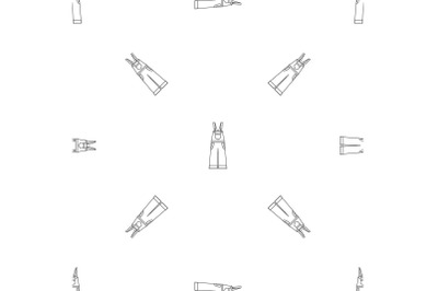 Garden worker clothes pattern seamless vector