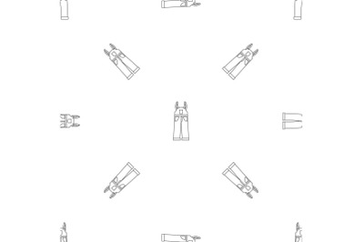 Worker pants pattern seamless vector