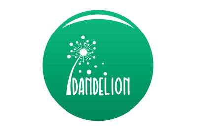 Forest dandelion logo icon vector green