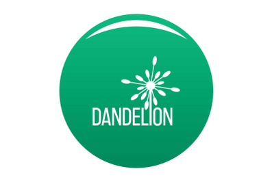 Yellow dandelion logo icon vector green