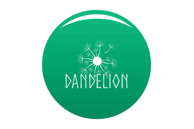 Blooming dandelion logo icon vector green