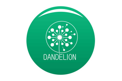 Faded dandelion logo icon vector green