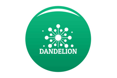 Growing dandelion logo icon vector green