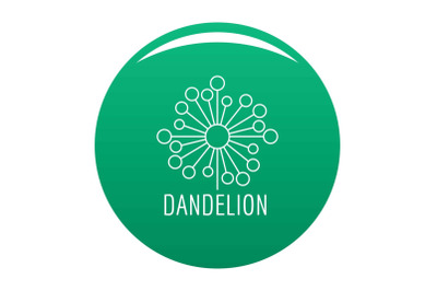 Torn dandelion logo icon vector green