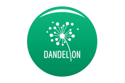 Dried dandelion logo icon vector green