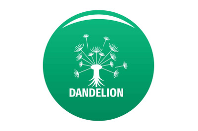 Spring dandelion logo icon vector green