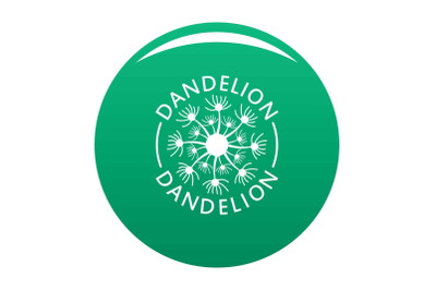 Delicate dandelion logo icon vector green