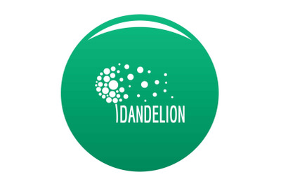 Beautiful dandelion logo icon vector green
