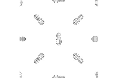 Raw peanut pattern seamless vector