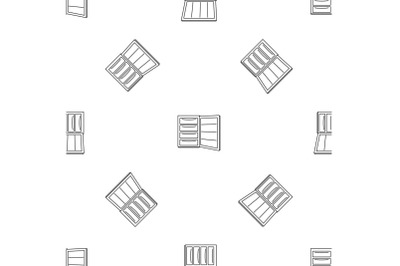 Open refrigerator pattern seamless vector