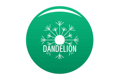 Aerial dandelion logo icon vector green
