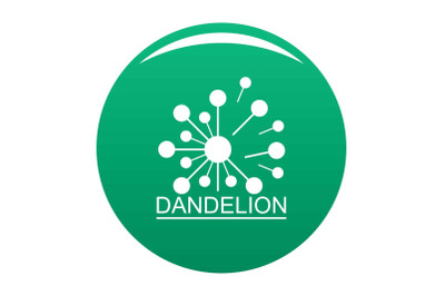 Meadow dandelion logo icon vector green