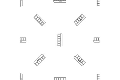Kitchen fridge pattern seamless vector
