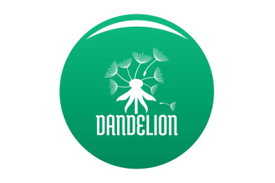 Field dandelion logo icon vector green
