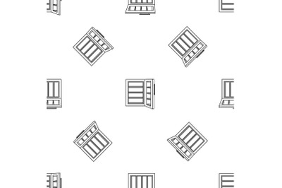 Glass door fridge pattern seamless vector