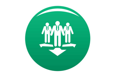 Teamwork icon vector green