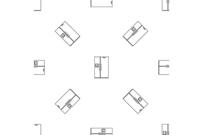 Double door fridge pattern seamless vector