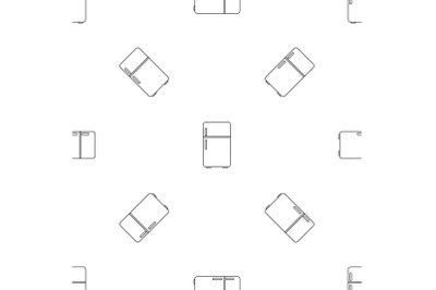 Retro fridge pattern seamless vector