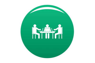 Conference icon vector green