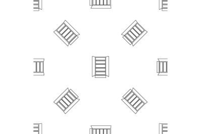Open glass fridge pattern seamless vector
