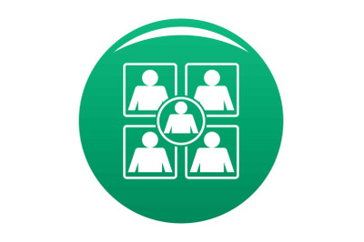 Business icon vector green