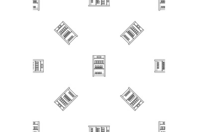 Drinks refrigerator pattern seamless vector