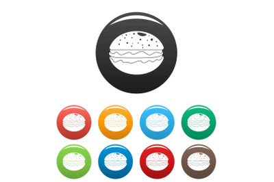 Hamburger icons set color
