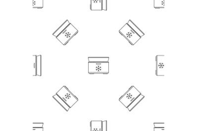 Ice cream refrigerator pattern seamless vector