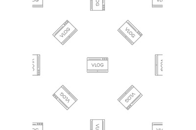 Vlog pattern seamless vector