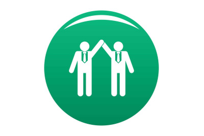 Partnership icon vector green