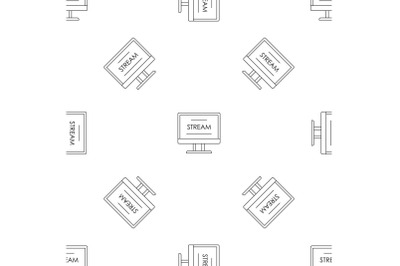 Live video stream pattern seamless vector