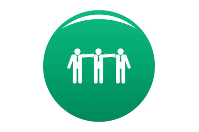 Office teamwork icon vector green