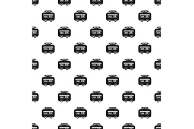 Hot dog shop trailer pattern seamless vector