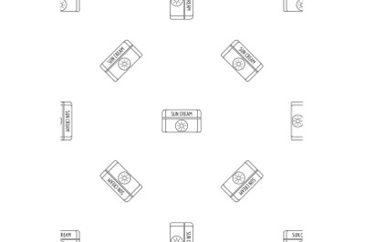 Sun cream pattern seamless vector
