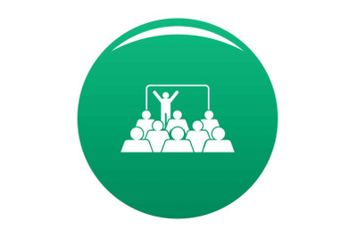 Presentation icon vector green