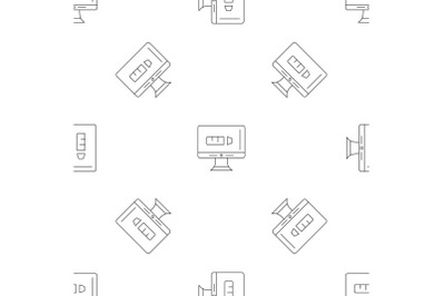 Internet social media pattern seamless vector