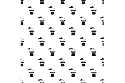 Hat with hand pattern seamless vector