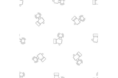 Microphone in hand pattern seamless vector