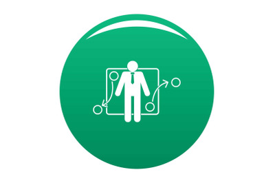 One businessman icon vector green