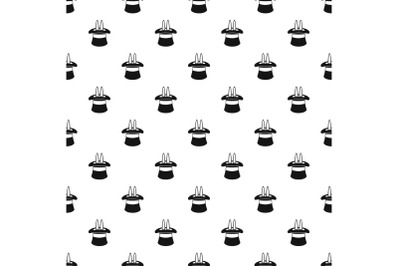 Hat with a rabbit ear pattern seamless vector