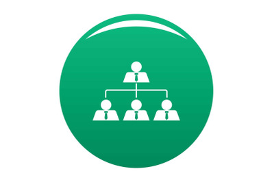 Leadership icon vector green