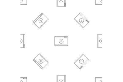 Video play pattern seamless vector