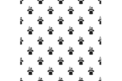 Hat with rabbit pattern seamless vector