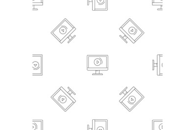 Video online pattern seamless vector
