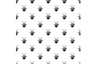 Hat and firework pattern seamless vector