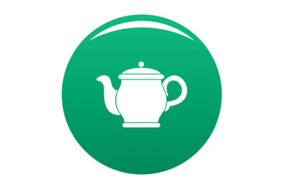 Beautiful teapot icon vector green