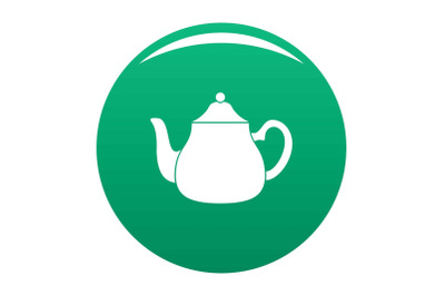 Big kettle icon vector green