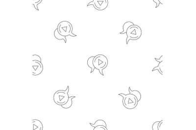 Audio chat bubble pattern seamless vector